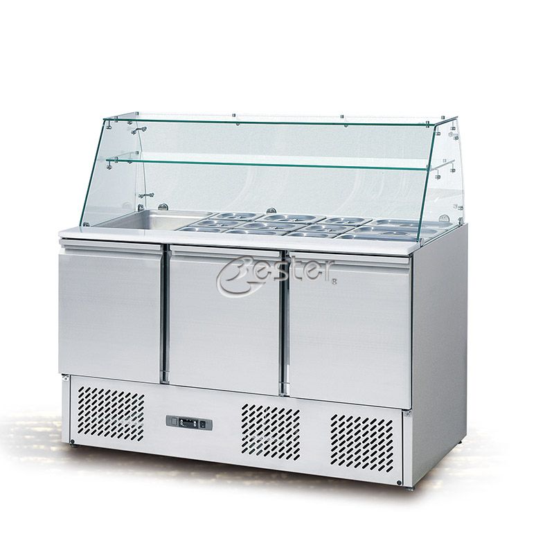 Salad Refrigerator S903 Curved Glass